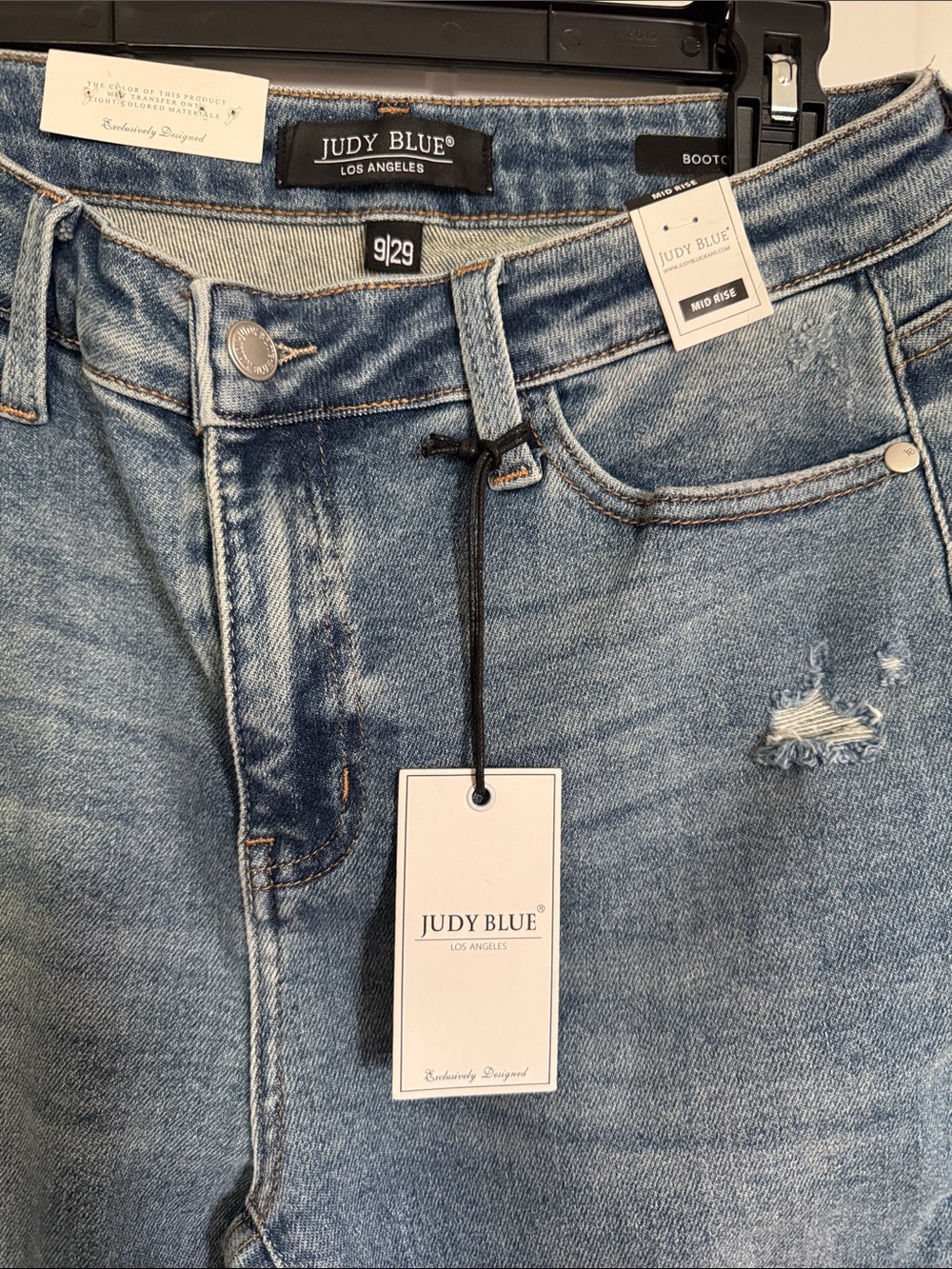 NWT Judy Blue Distressed bootcut Jeans Size 9
